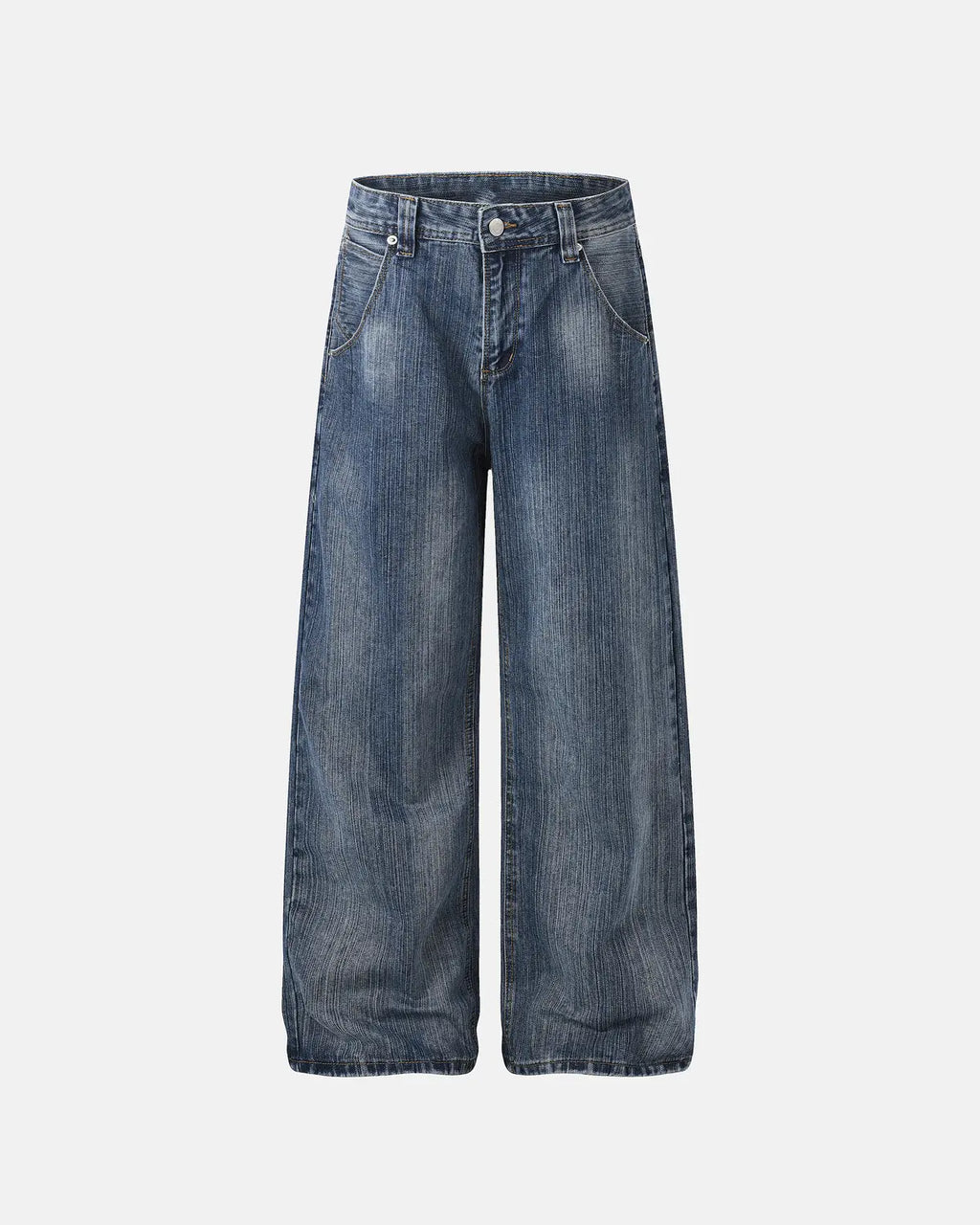 Adjustable Waist Bamboo Weave Baggy Jeans | Inflation Streetwear
