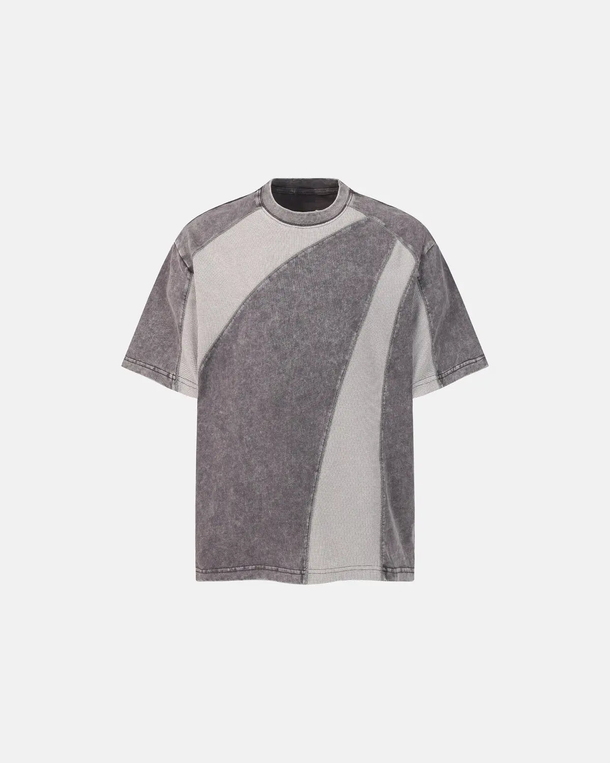 Textured Patchwork Washed T-Shirt | Inflation Streetwear