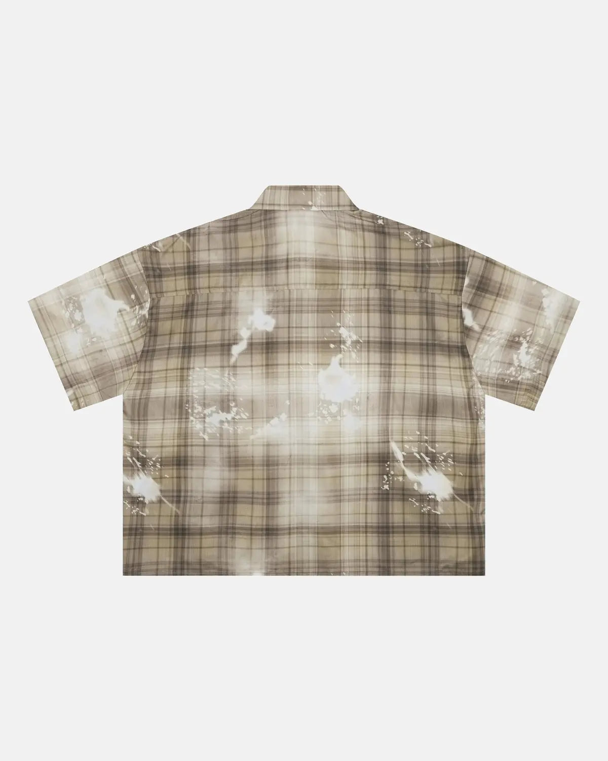 Boxy Tencel Washed Plaid Print Shirt | Inflation Streetwear