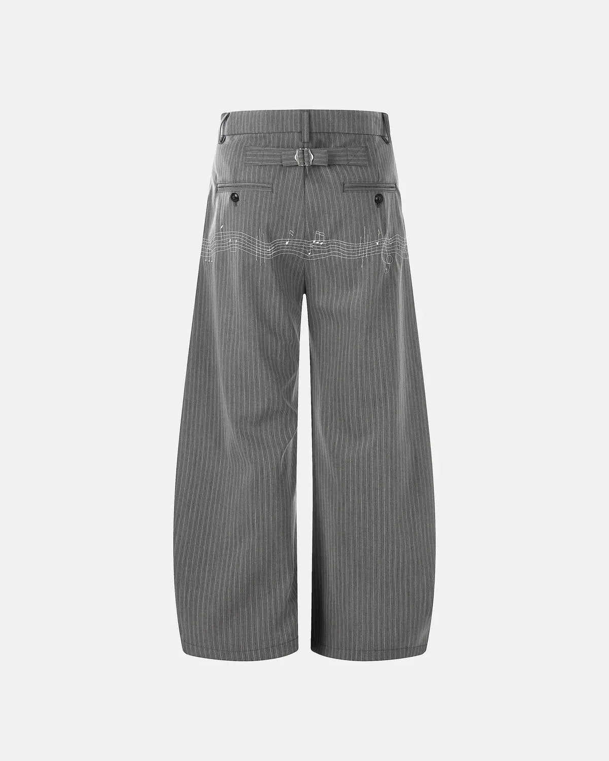 Pinstripe Cinch Back Tailored Pants | Inflation Streetwear