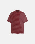 Striped Patchwork Washed T-Shirt | Inflation Streetwear