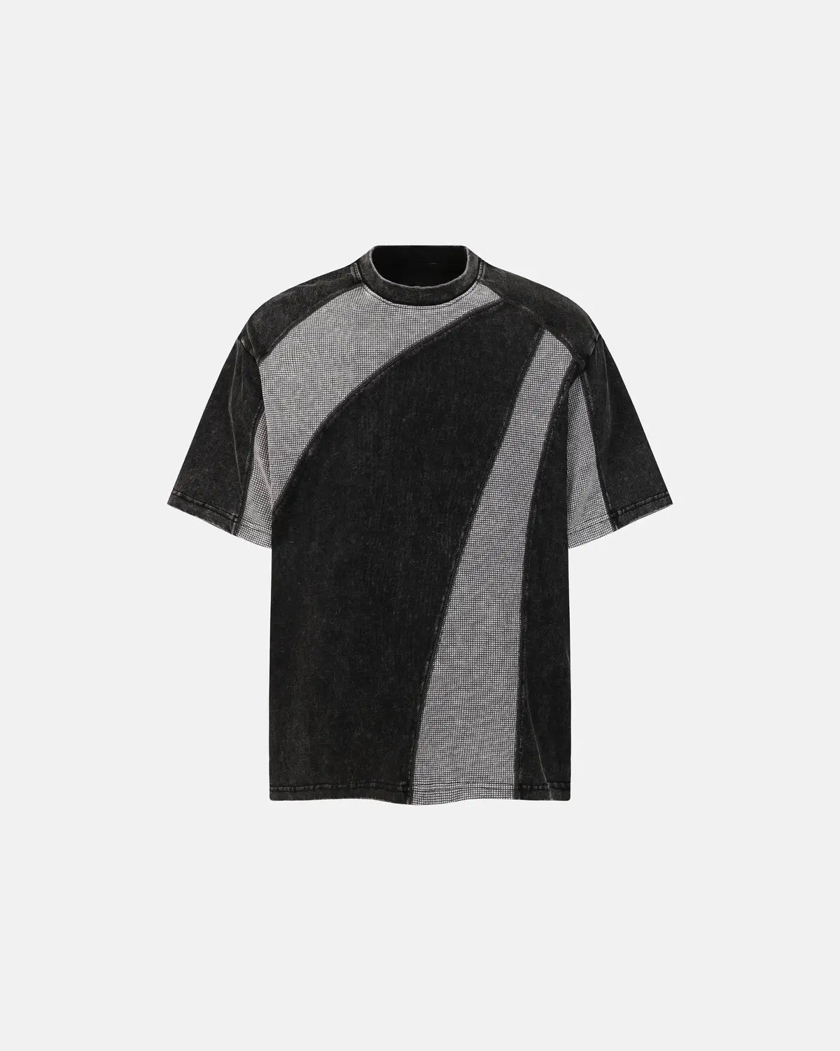 Textured Patchwork Washed T-Shirt | Inflation Streetwear