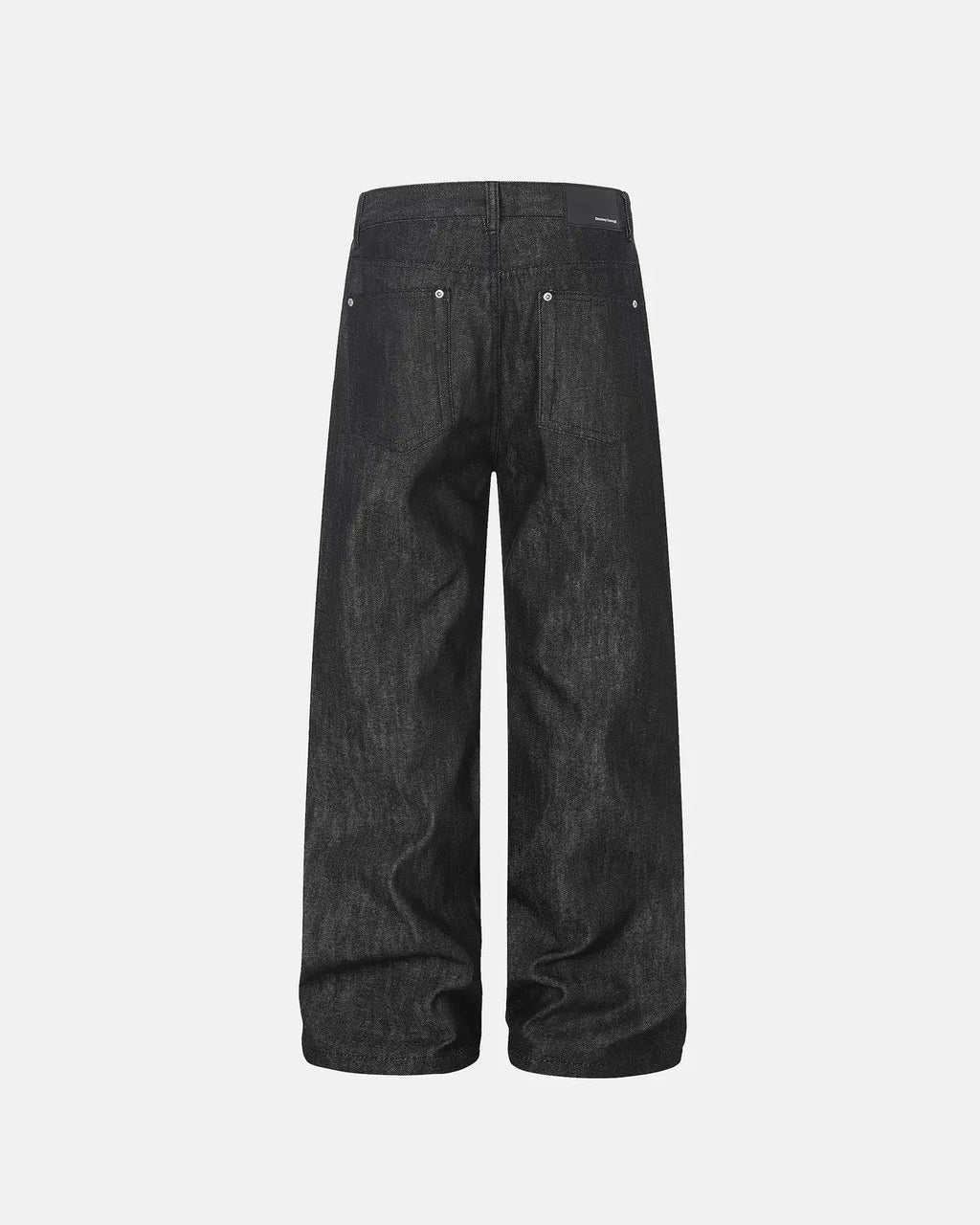 Button Detail Raw Baggy Jeans | Inflation Streetwear