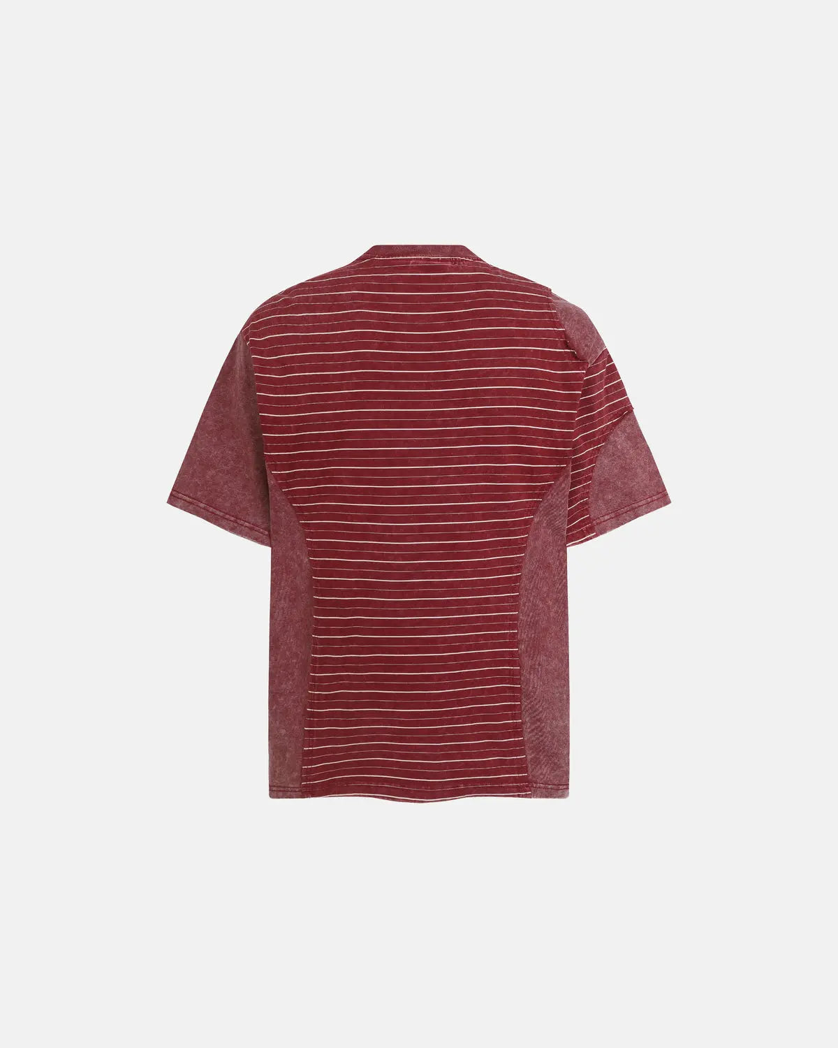 Striped Patchwork Washed T-Shirt | Inflation Streetwear