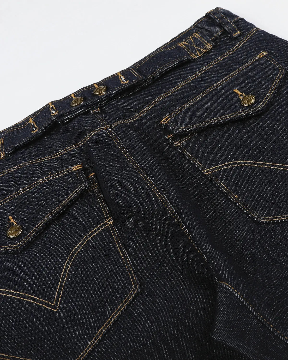 Raw Wash Barrel Jeans with Cinch Back | Inflation Streetwear