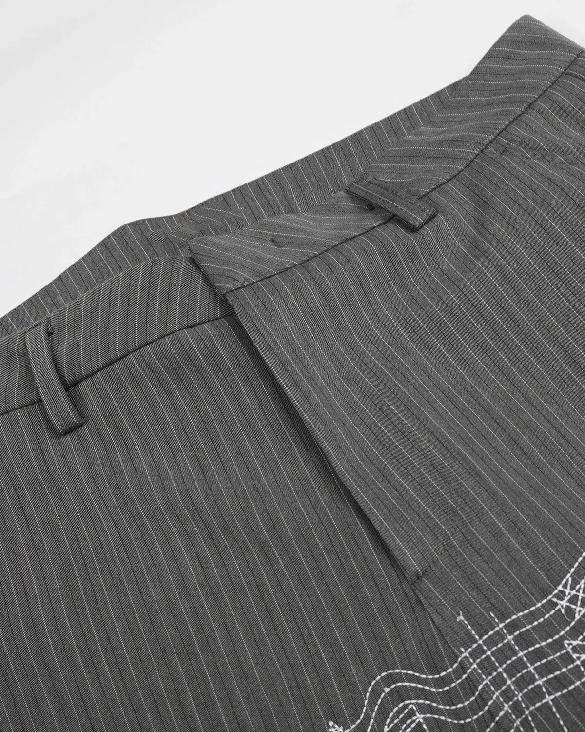 Pinstripe Cinch Back Tailored Pants | Inflation Streetwear