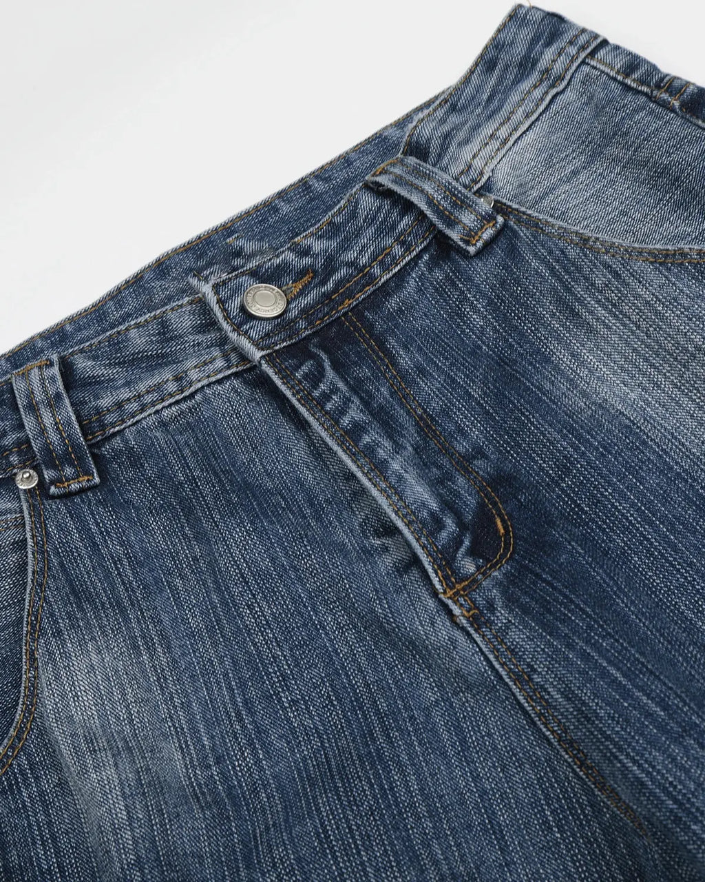 Adjustable Waist Bamboo Weave Baggy Jeans | Inflation Streetwear
