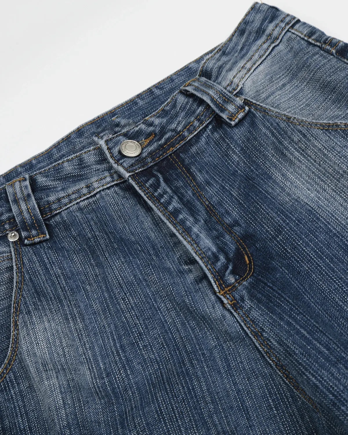 Adjustable Waist Bamboo Weave Baggy Jeans | Inflation Streetwear