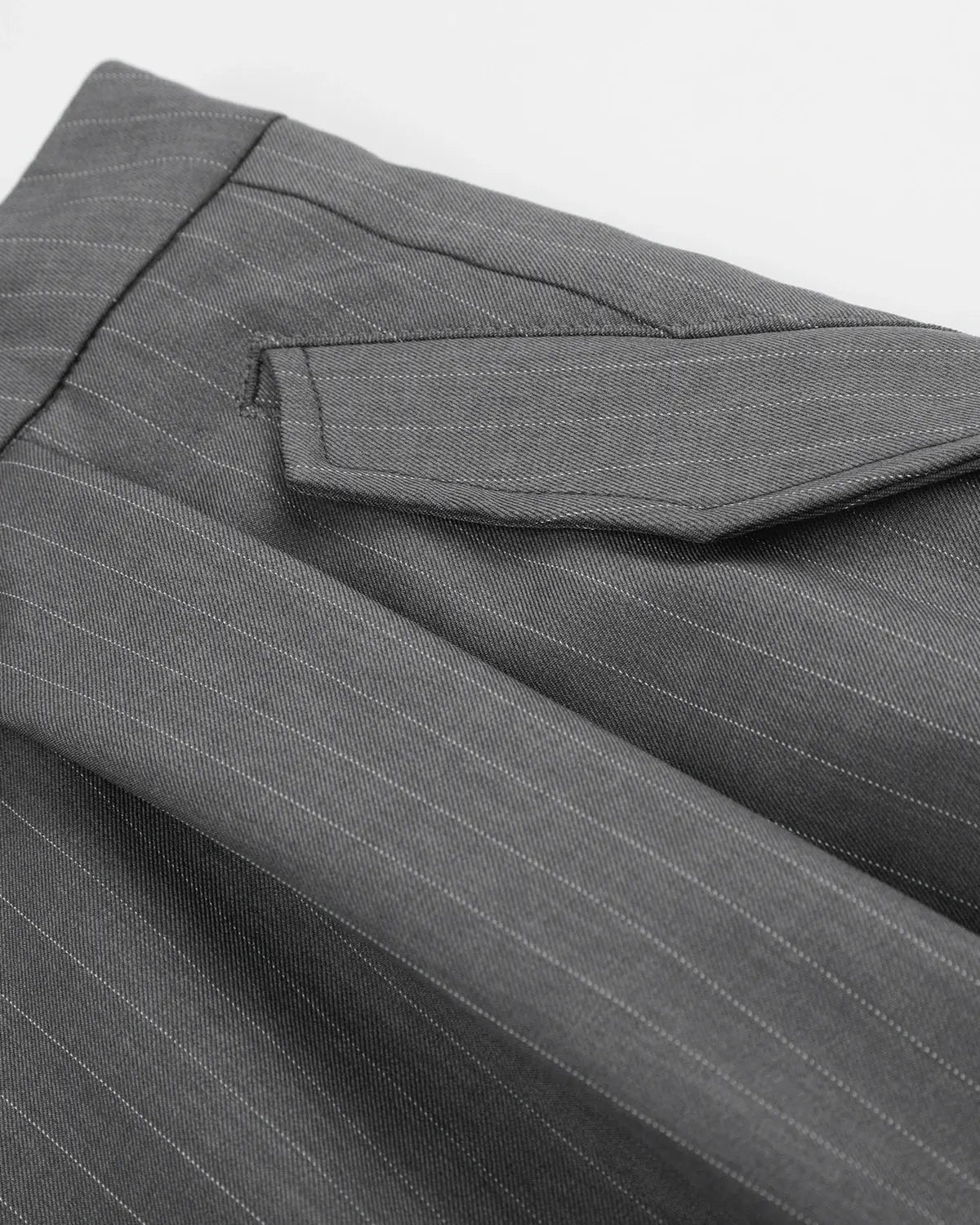 Pinstripe Pleated Ring Detail Tailored Shorts | Inflation Streetwear