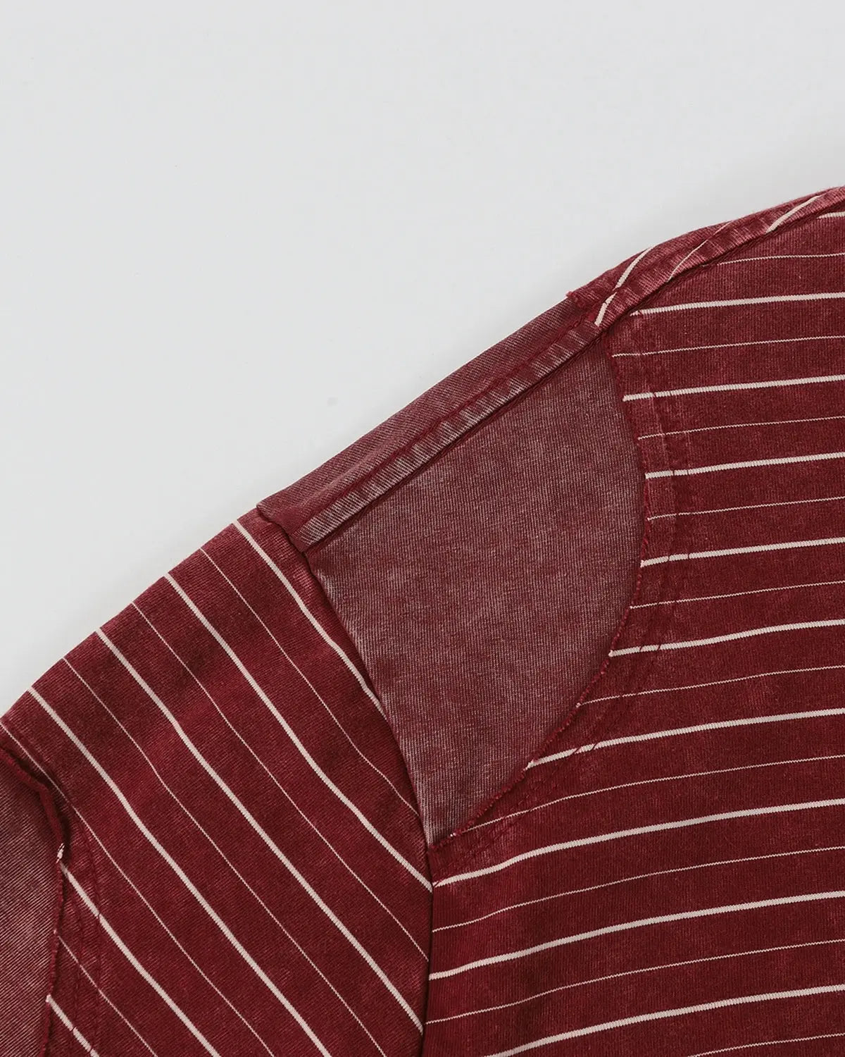 Striped Patchwork Washed T-Shirt | Inflation Streetwear