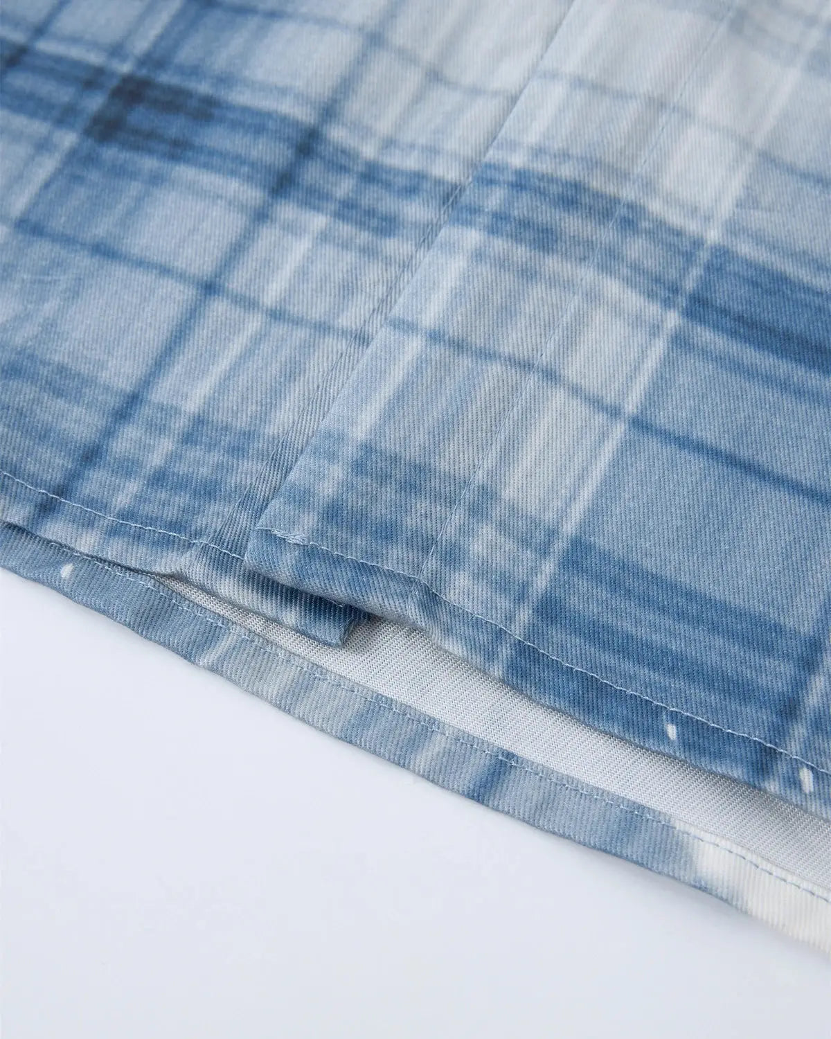 Boxy Tencel Washed Plaid Print Shirt | Inflation Streetwear