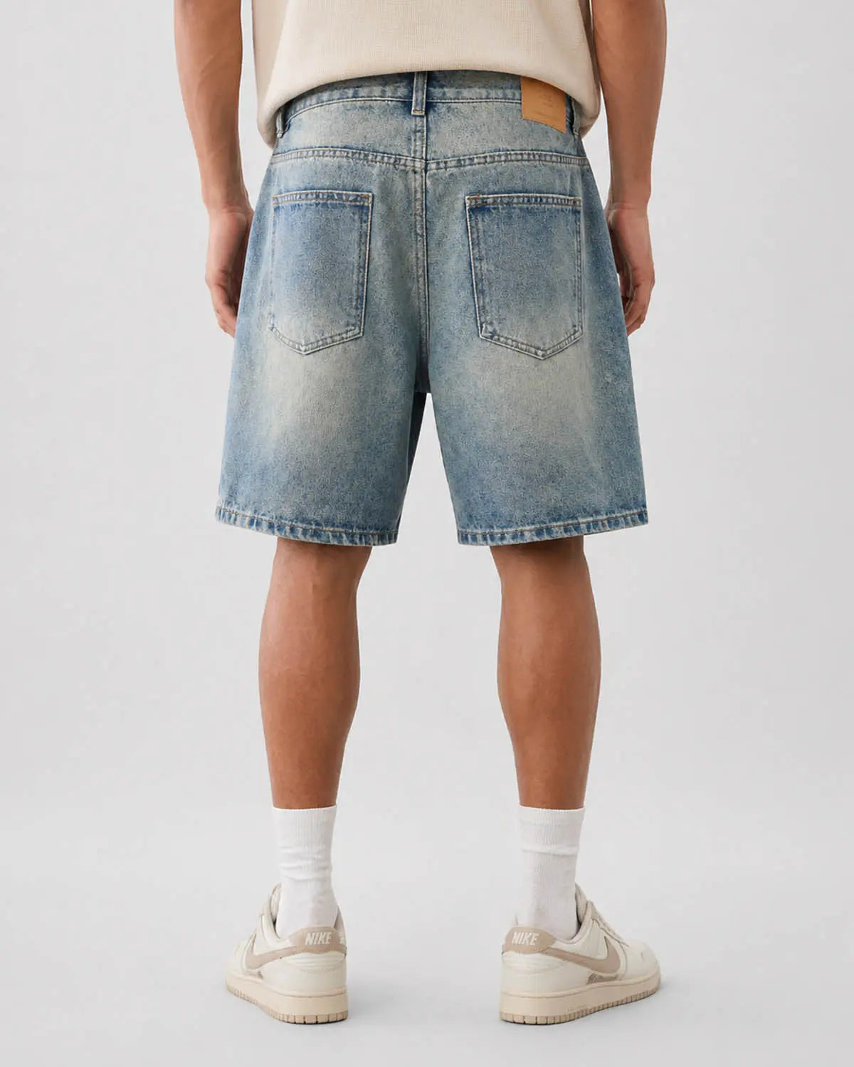 Mid-Length Washed Denim Shorts | Inflation Streetwear