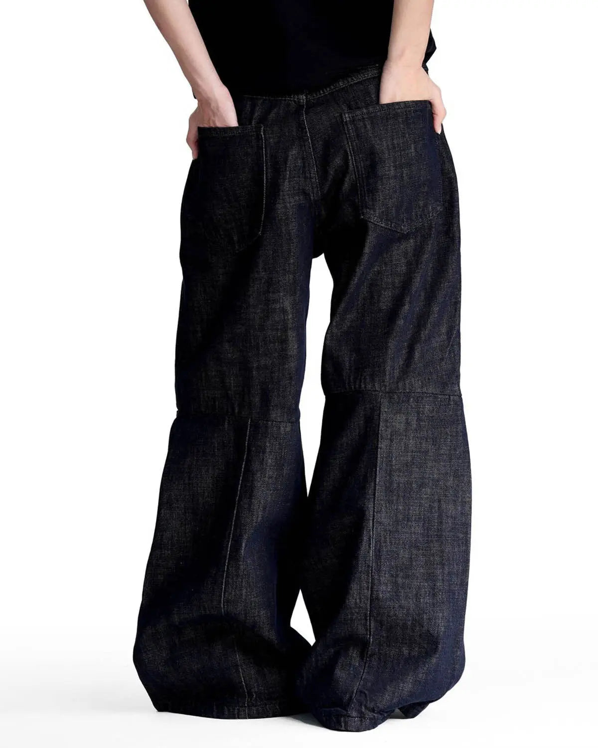 Cinch Back Raw Baggy Jeans | Inflation Streetwear