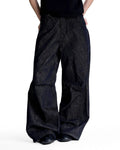 Cinch Back Raw Baggy Jeans | Inflation Streetwear