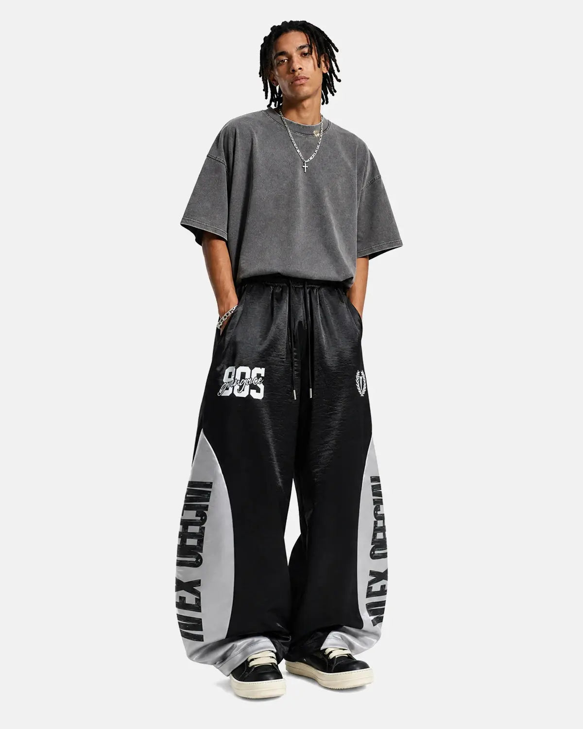 Glossy Contrast Barrel Sweatpant | Inflation Streetwear