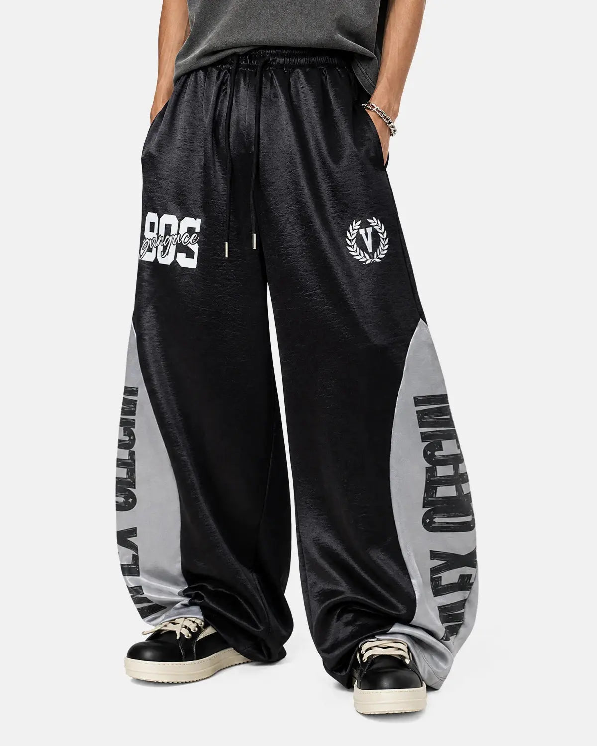 Glossy Contrast Barrel Sweatpant | Inflation Streetwear