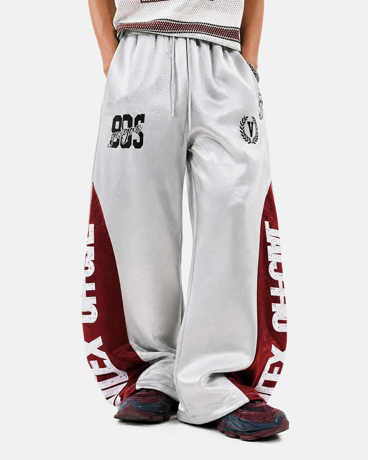 Glossy Contrast Barrel Sweatpant | Inflation Streetwear