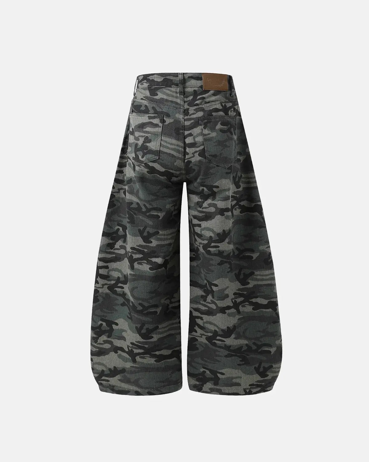 Rhinestone Camo Barrel Pants | Inflation Streetwear