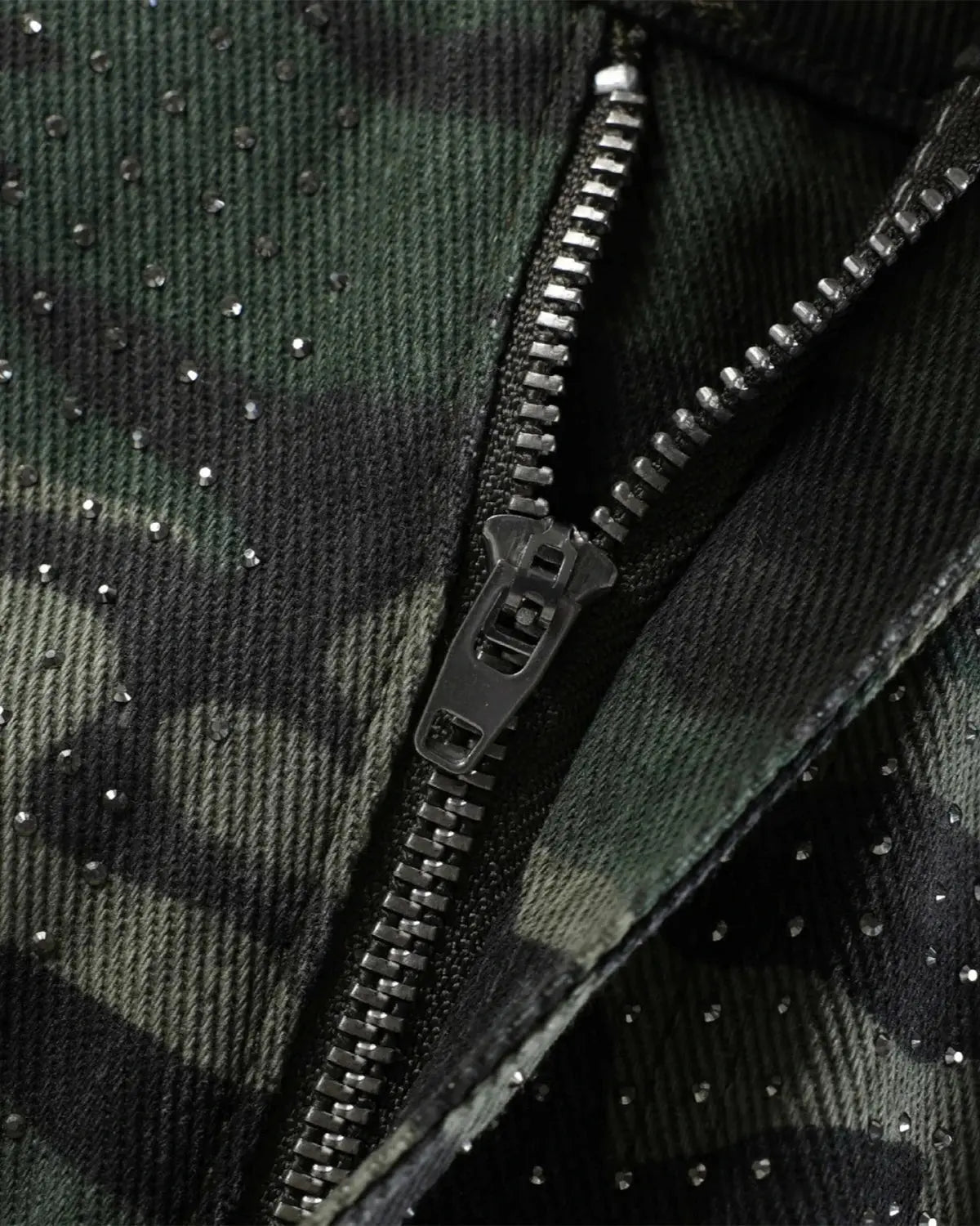 Rhinestone Camo Barrel Pants | Inflation Streetwear