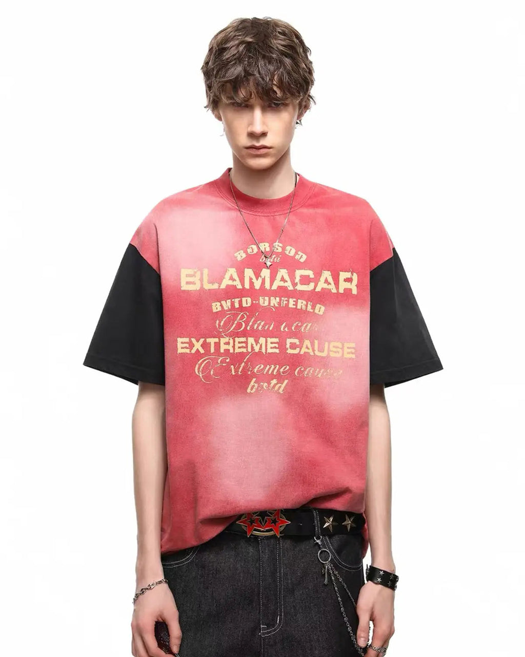 Patchwork Washed Graphic T-Shirt | Inflation Streetwear