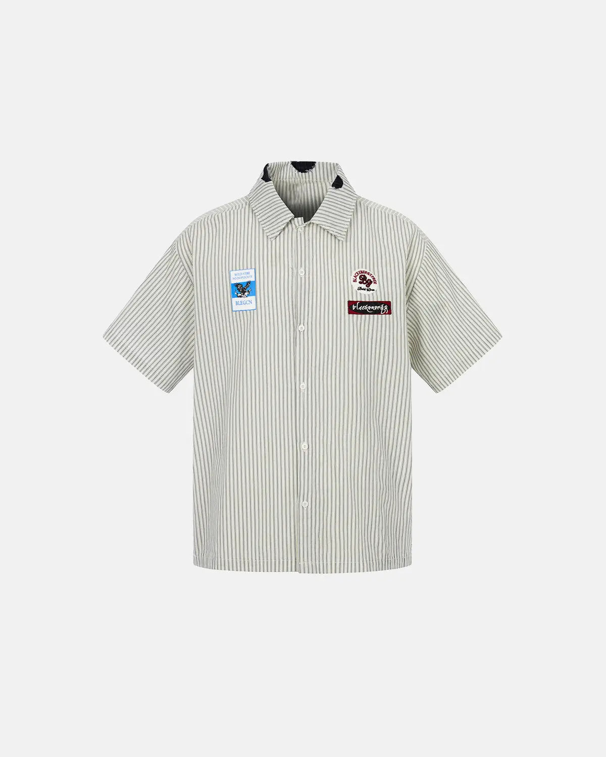 Graffiti Patch Striped Shirts | Inflation Streetwear