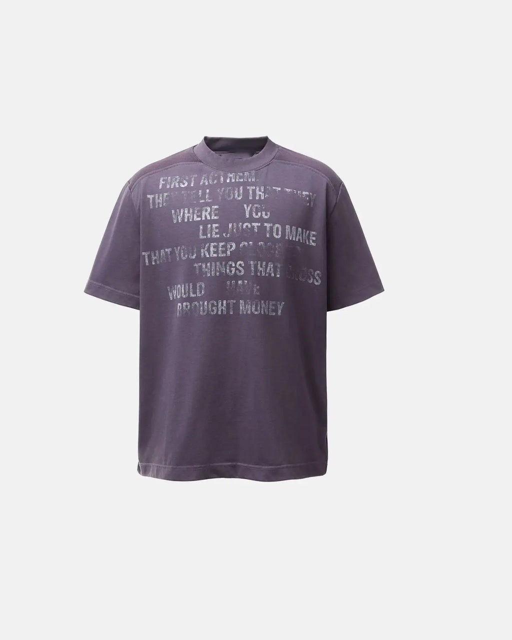 Mock Neck Distressed Graphic T-Shirt | Inflation Streetwear