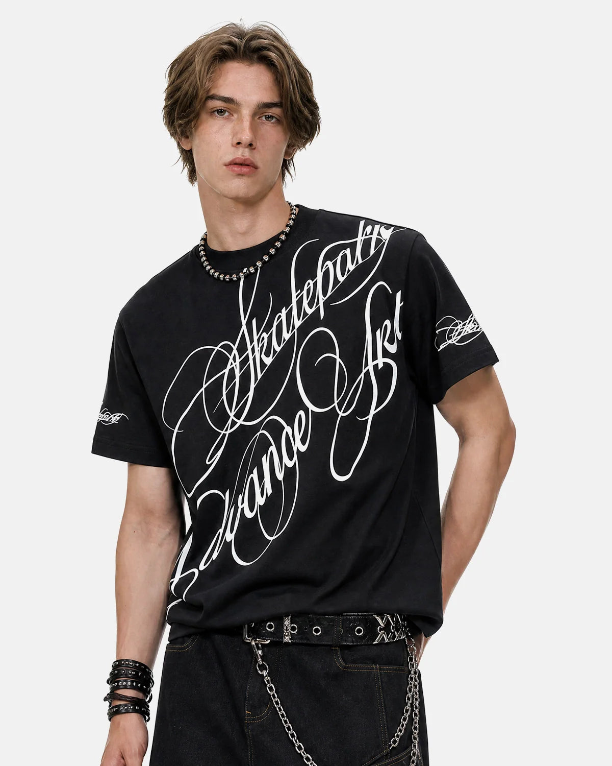 All-Over Script Graphic T-Shirt | Inflation Streetwear