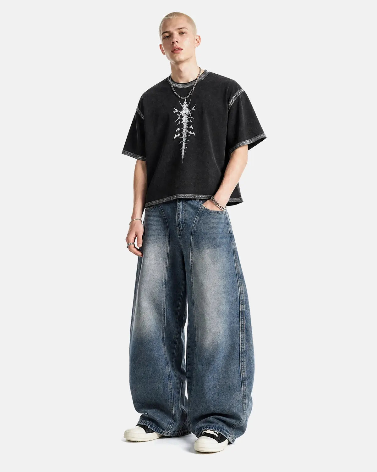 Deconstructed Barrel Jeans | Inflation Streetwear