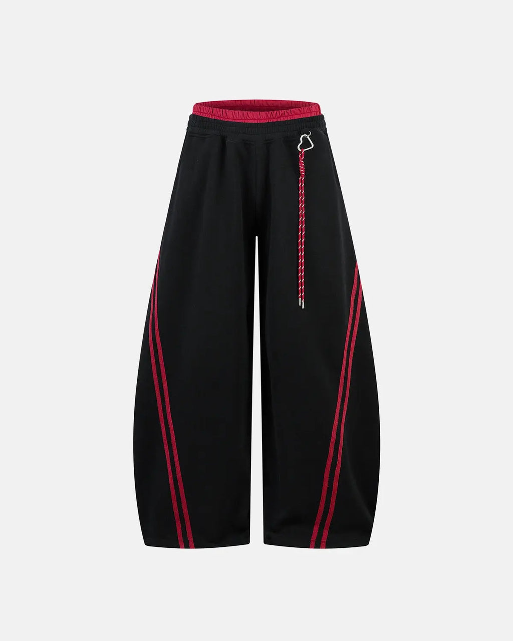 Grey Striped Baggy Sweatpants | Inflation Streetwear