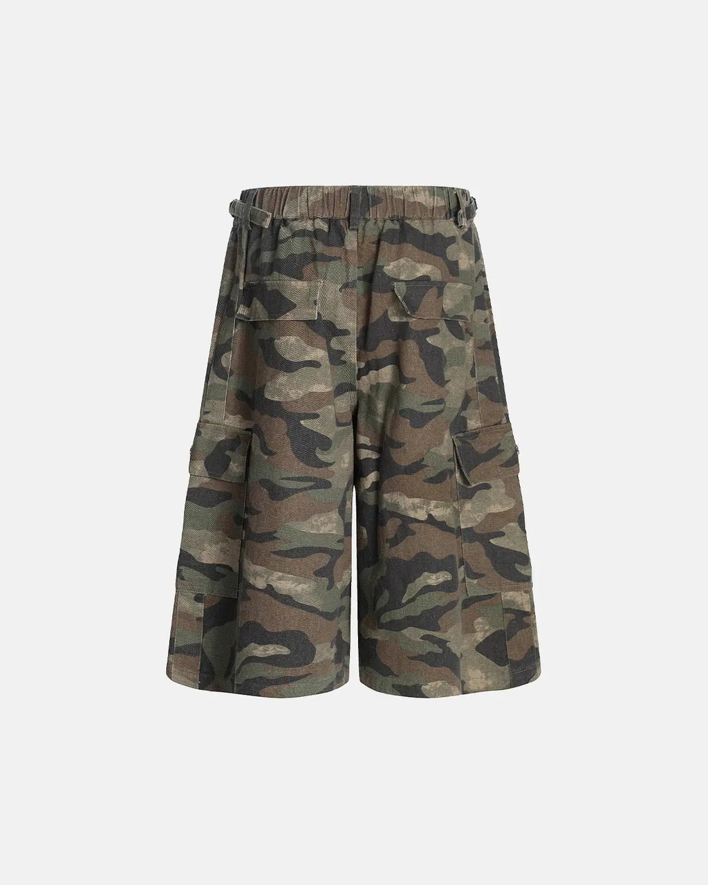 Grey Camo Utility Longline Shorts | Inflation Streetwear