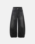 Vintage Washed Rhinestone Barrel Jeans | Inflation Streetwear