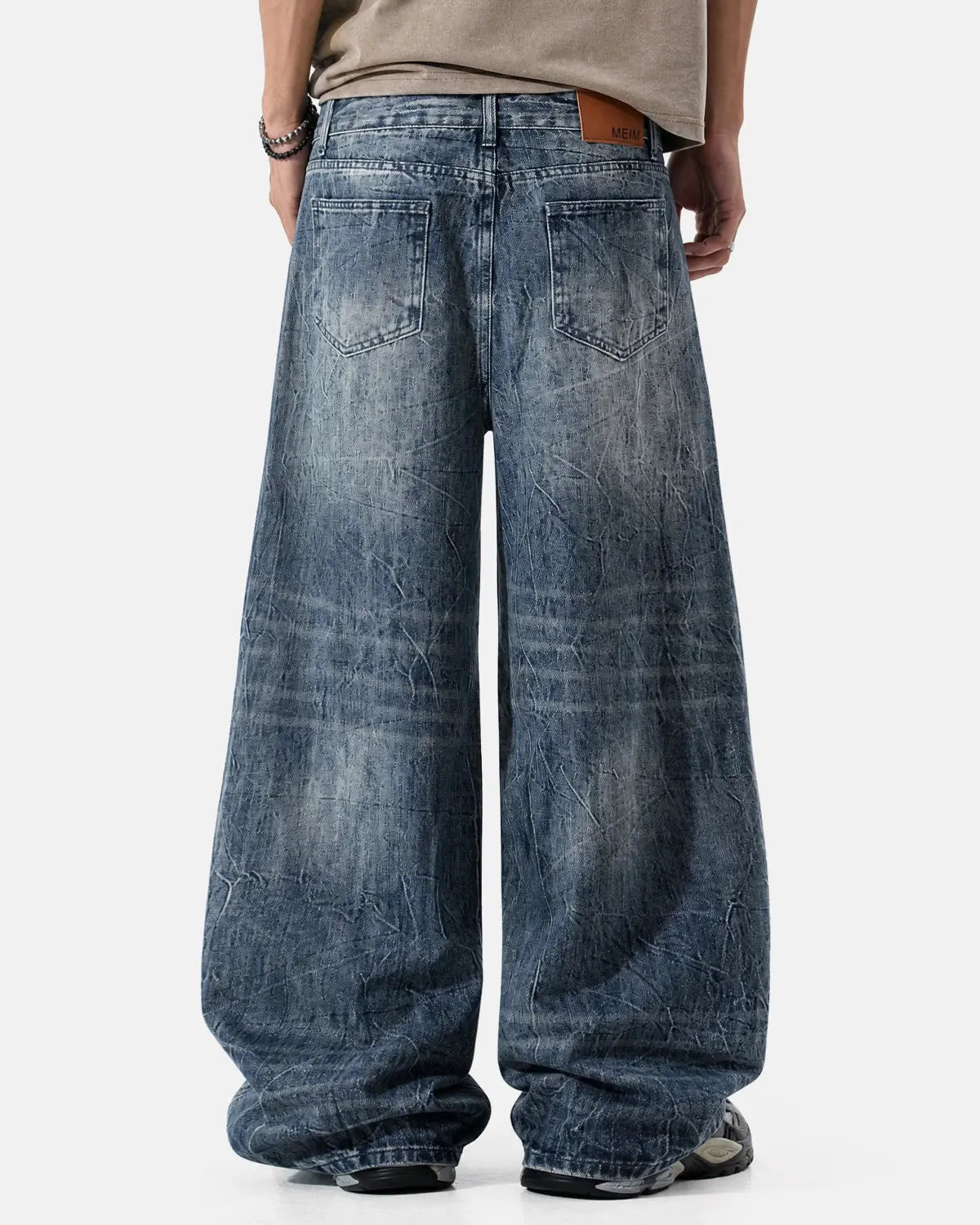 Textured Wash Baggy Jeans | Inflation Streetwear