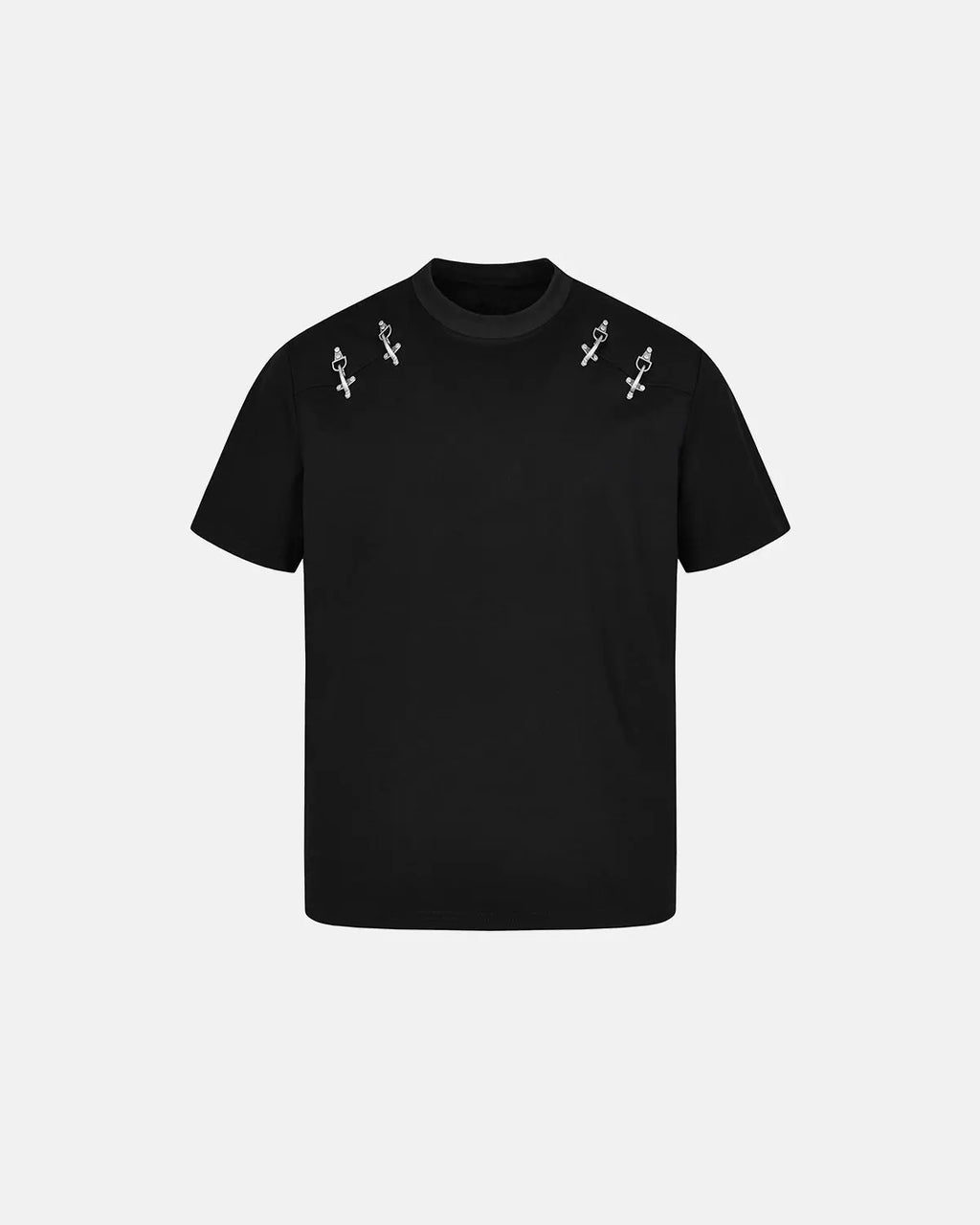 Metal Buckle Detail Cotton T-Shirt | Inflation Streetwear