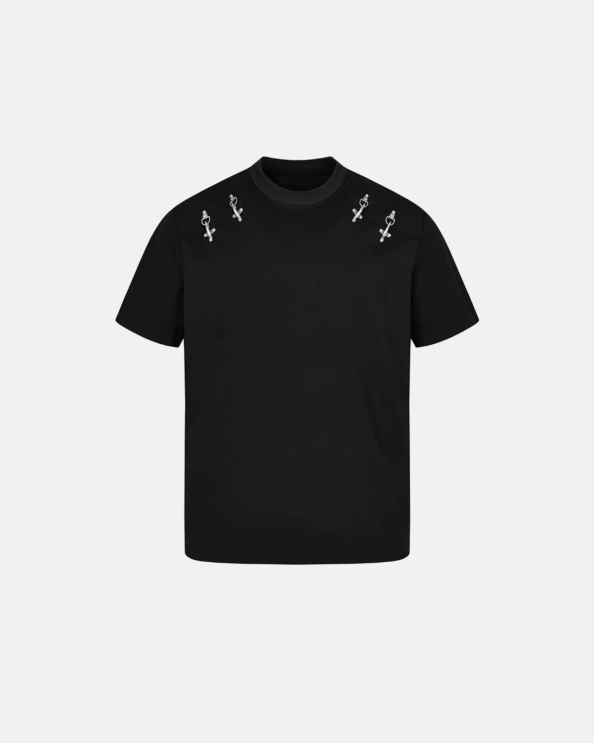 Metal Buckle Detail Cotton T-Shirt | Inflation Streetwear