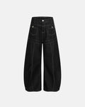 Contrast Stitch Baggy Barrel  Jeans | Inflation Streetwear