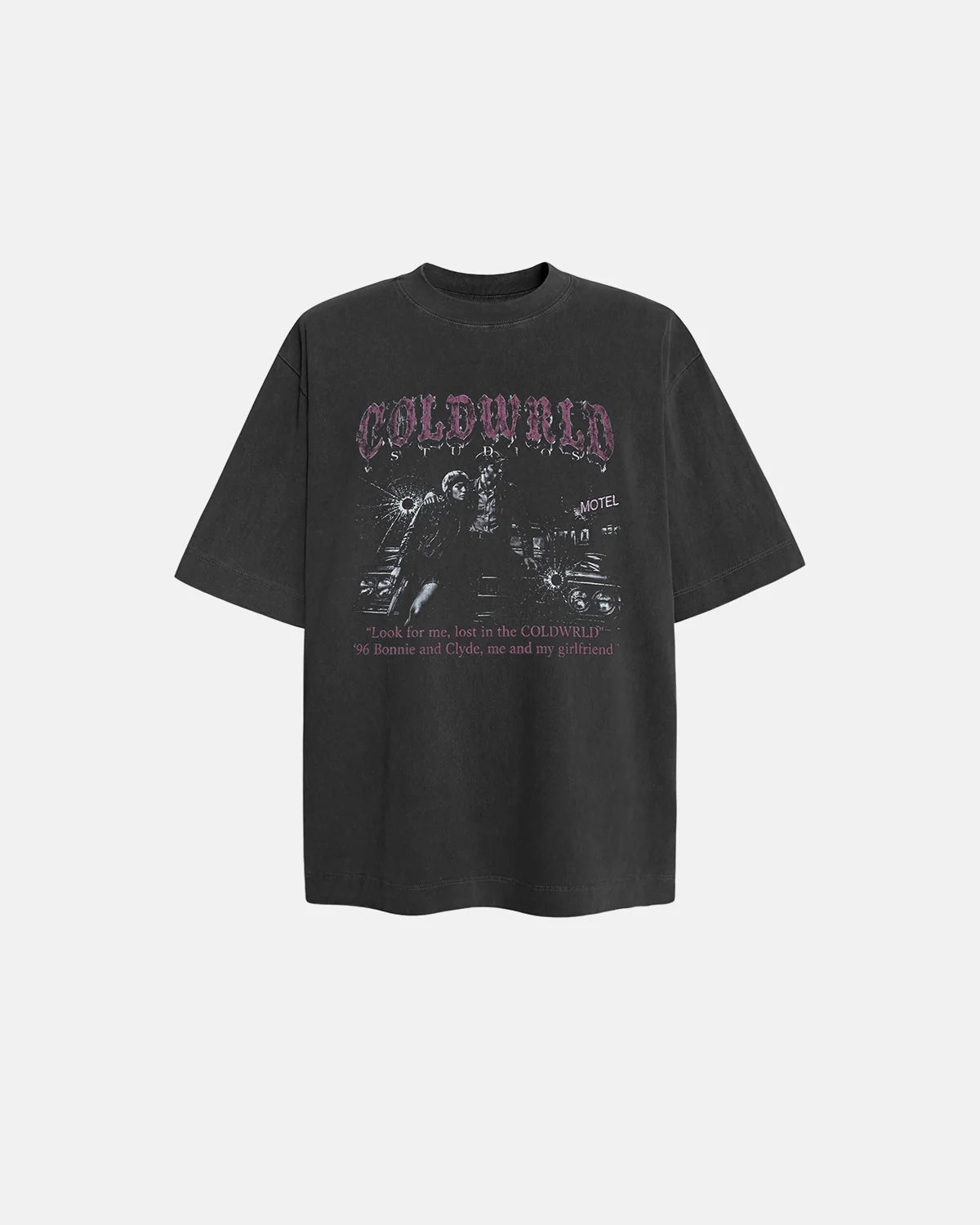 Black Washed Gothic Graphic T-Shirt | Inflation Streetwear