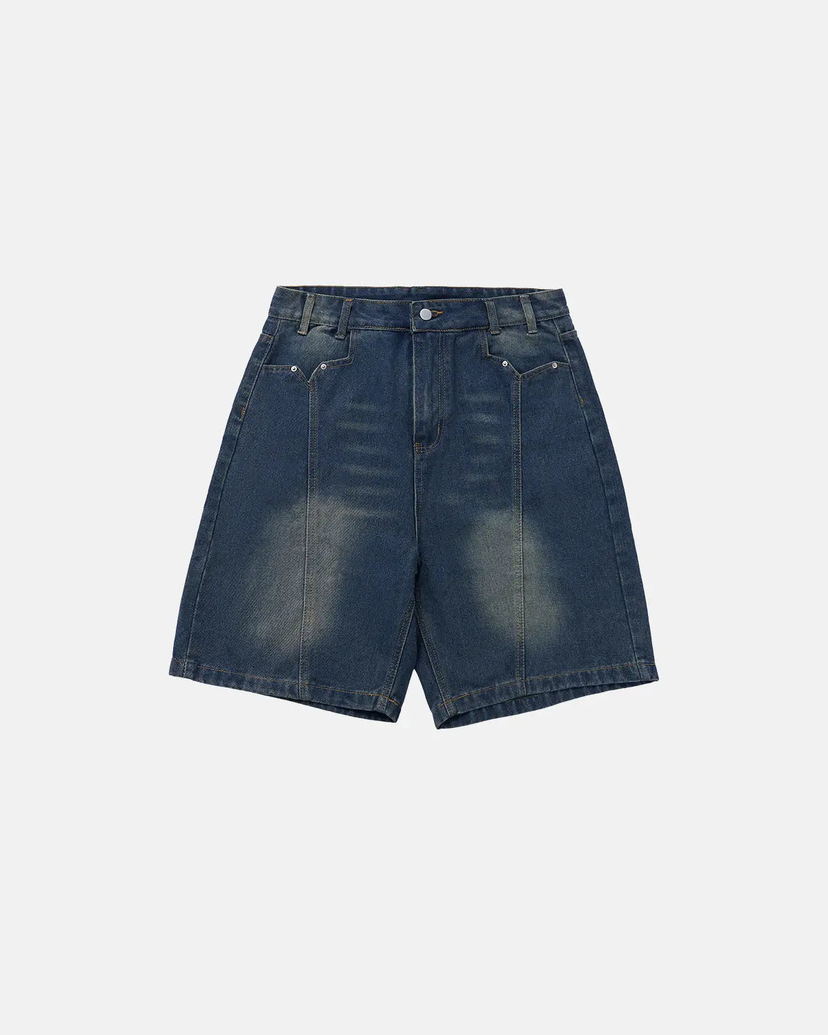 Deconstructed Washed Denim Jorts | Inflation Streetwear