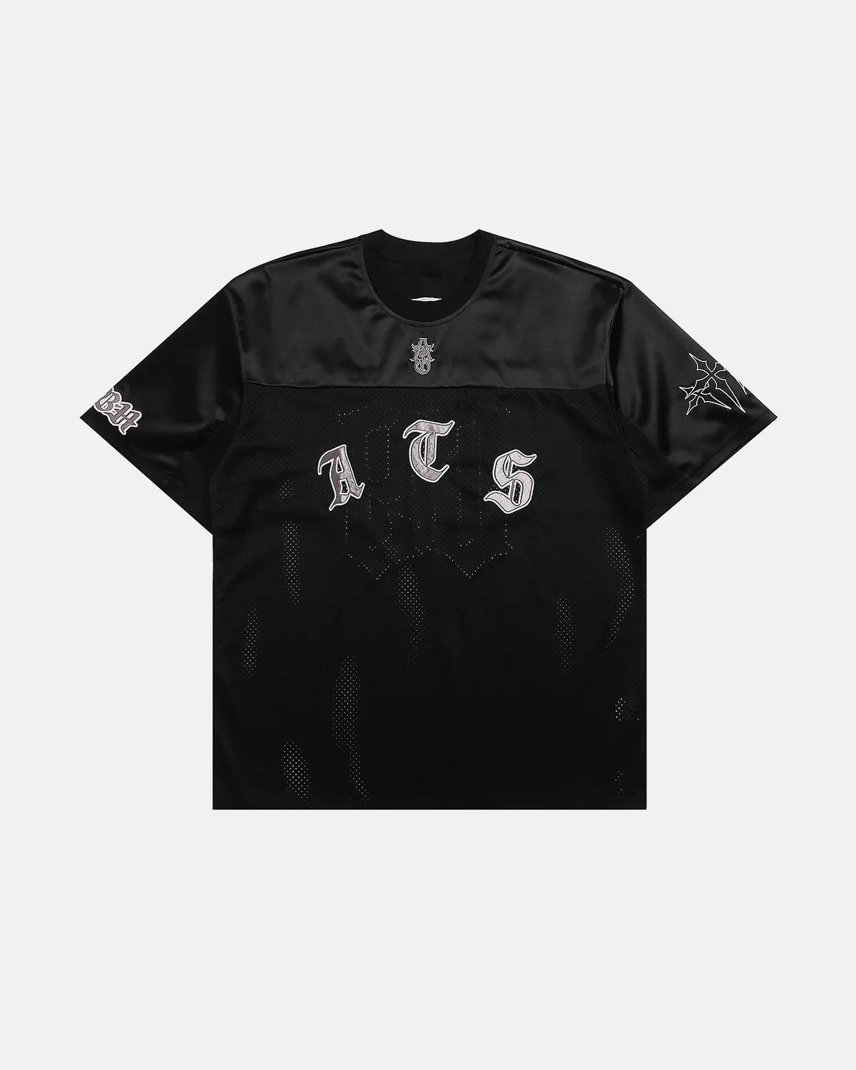 Gothic Embroidered Mesh Jersey | Inflation Streetwear