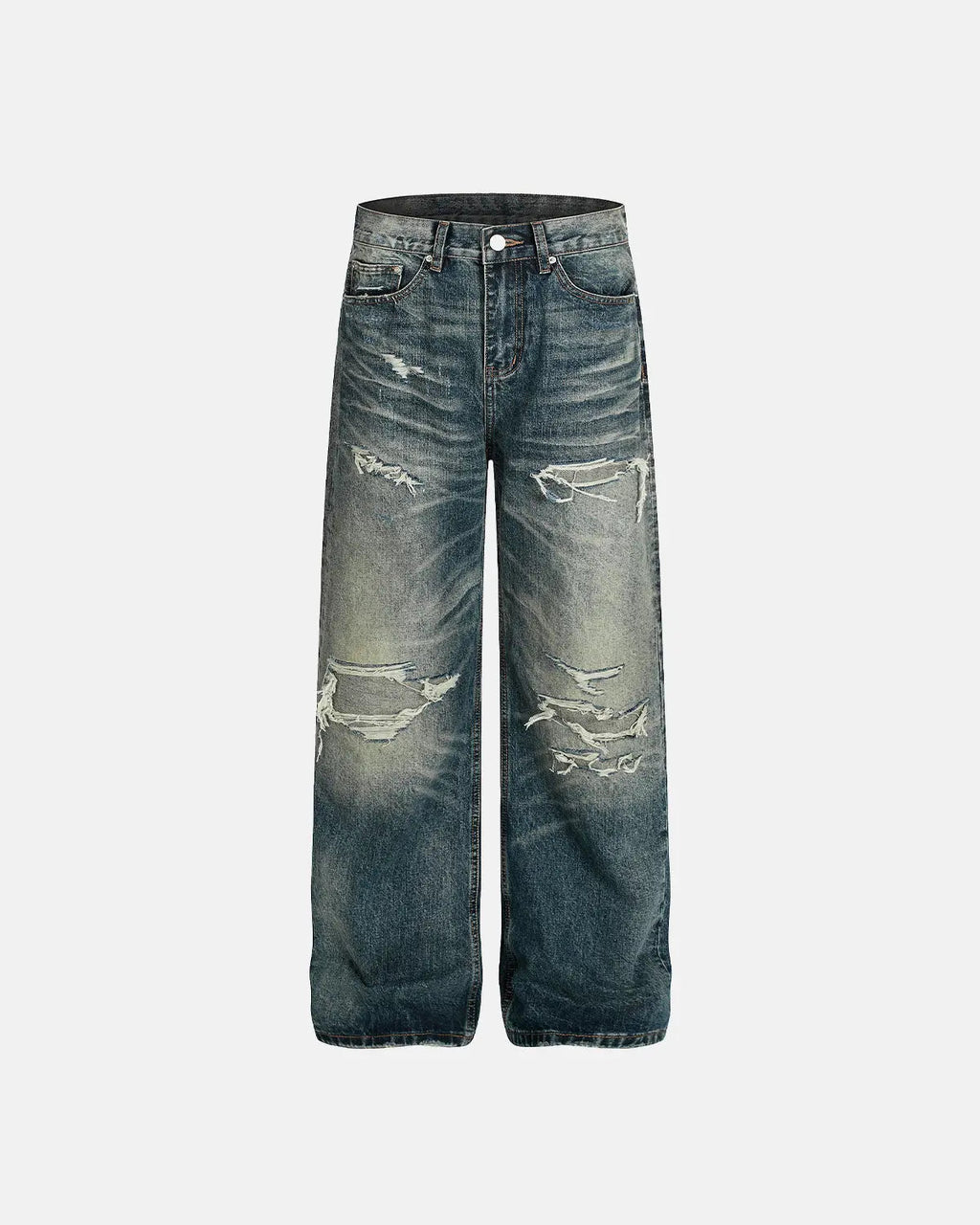 Vintage Distressed Baggy Jeans | Inflation Streetwear