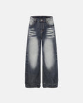 Faded Whisker Baggy Jeans | Inflation Streetwear