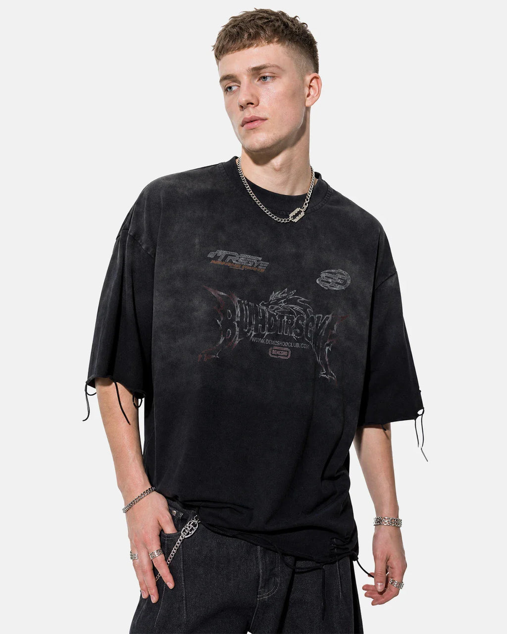 Monkey Washed Distressed T-Shirt | Inflation Streetwear
