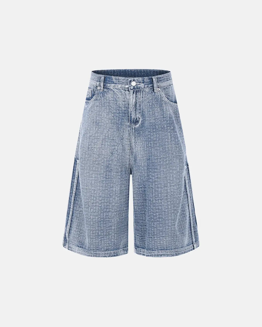 Grid Texture Baggy Jorts | Inflation Streetwear