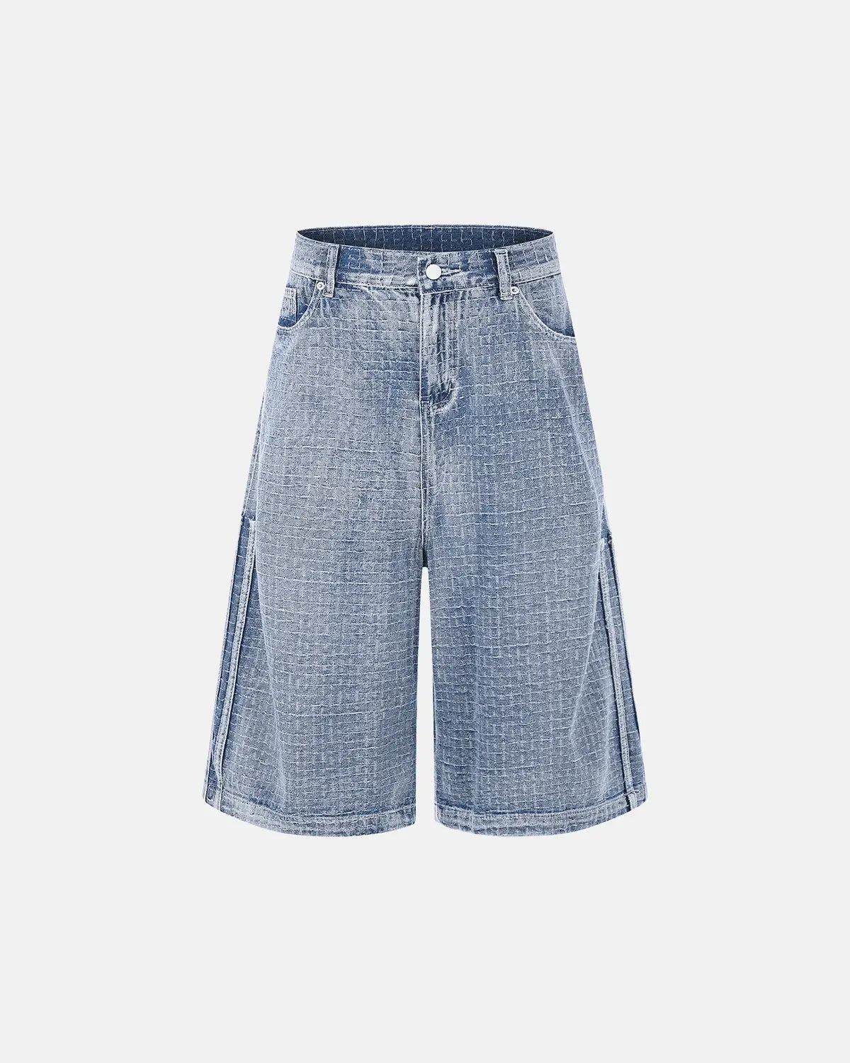 Grid Texture Baggy Jorts | Inflation Streetwear