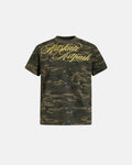 Camo Script Boxy T-Shirt | Inflation Streetwear