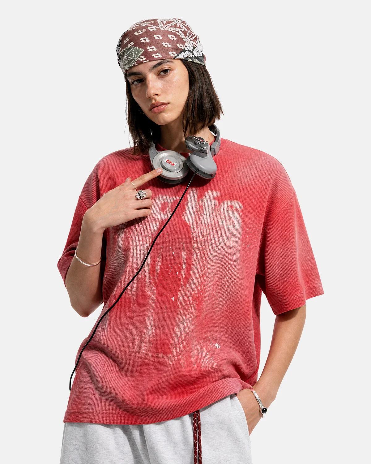 Gothic Letter Print Cotton T-Shirt | Inflation Streetwear