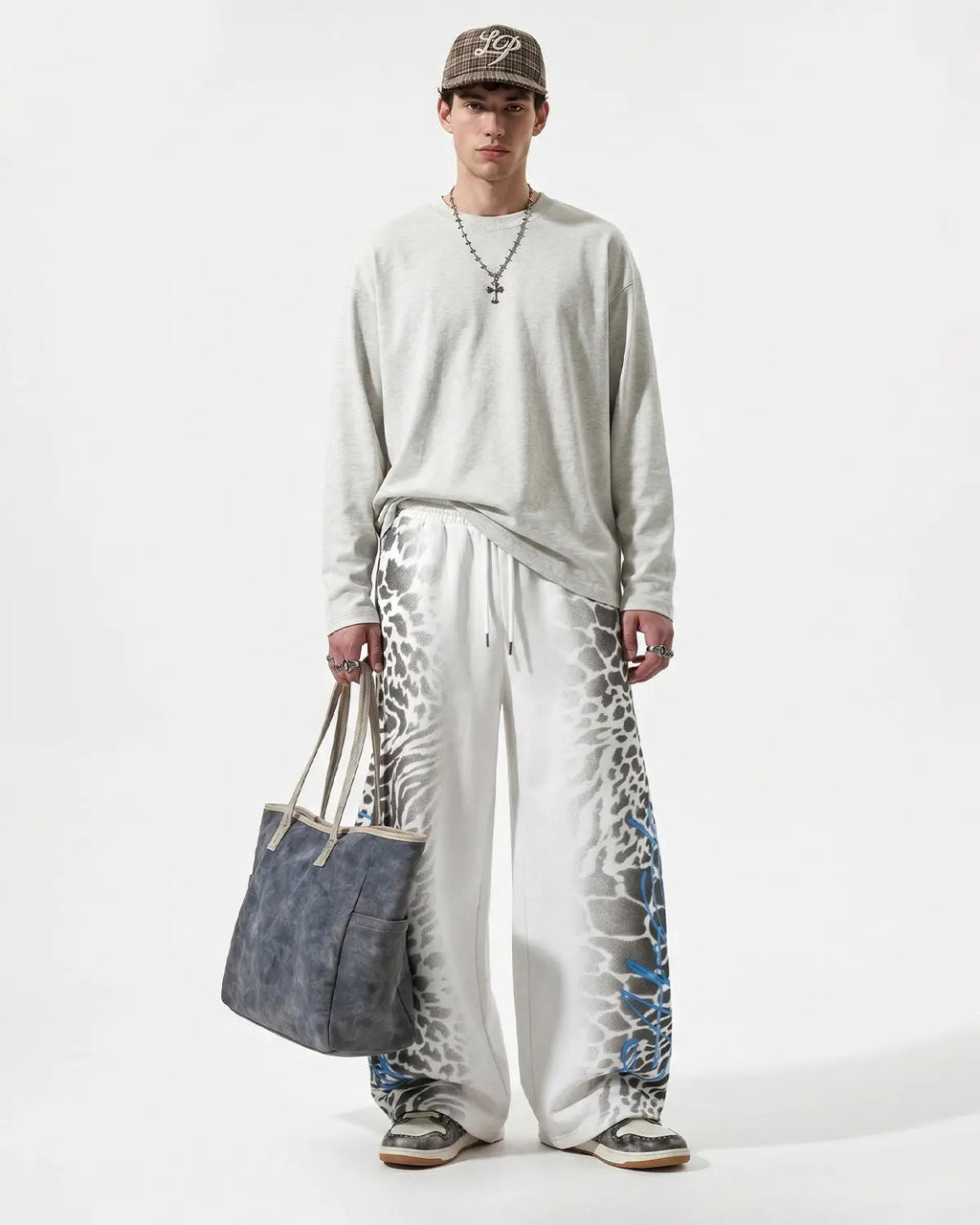 Leopard Graphic Barrel Sweatpants | Inflation Streetwear