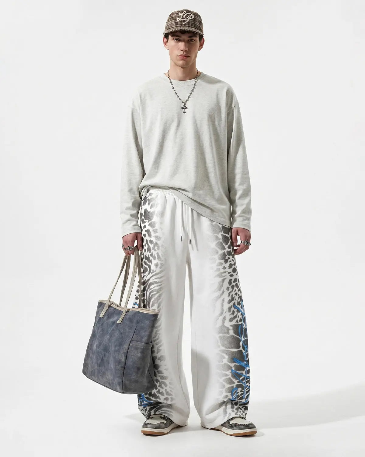 Leopard Graphic Barrel Sweatpants | Inflation Streetwear