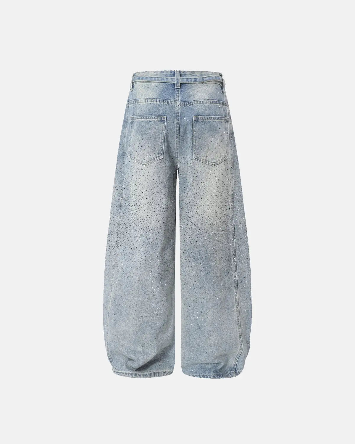 Rhinestone Baggy Barrel Jeans | Inflation Streetwear