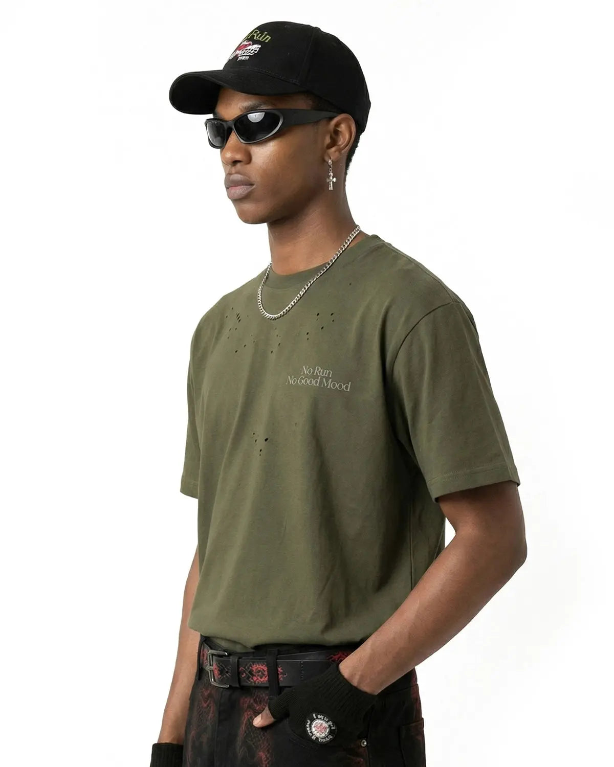 Distressed Reflective Washed T-Shirt | Inflation Streetwear
