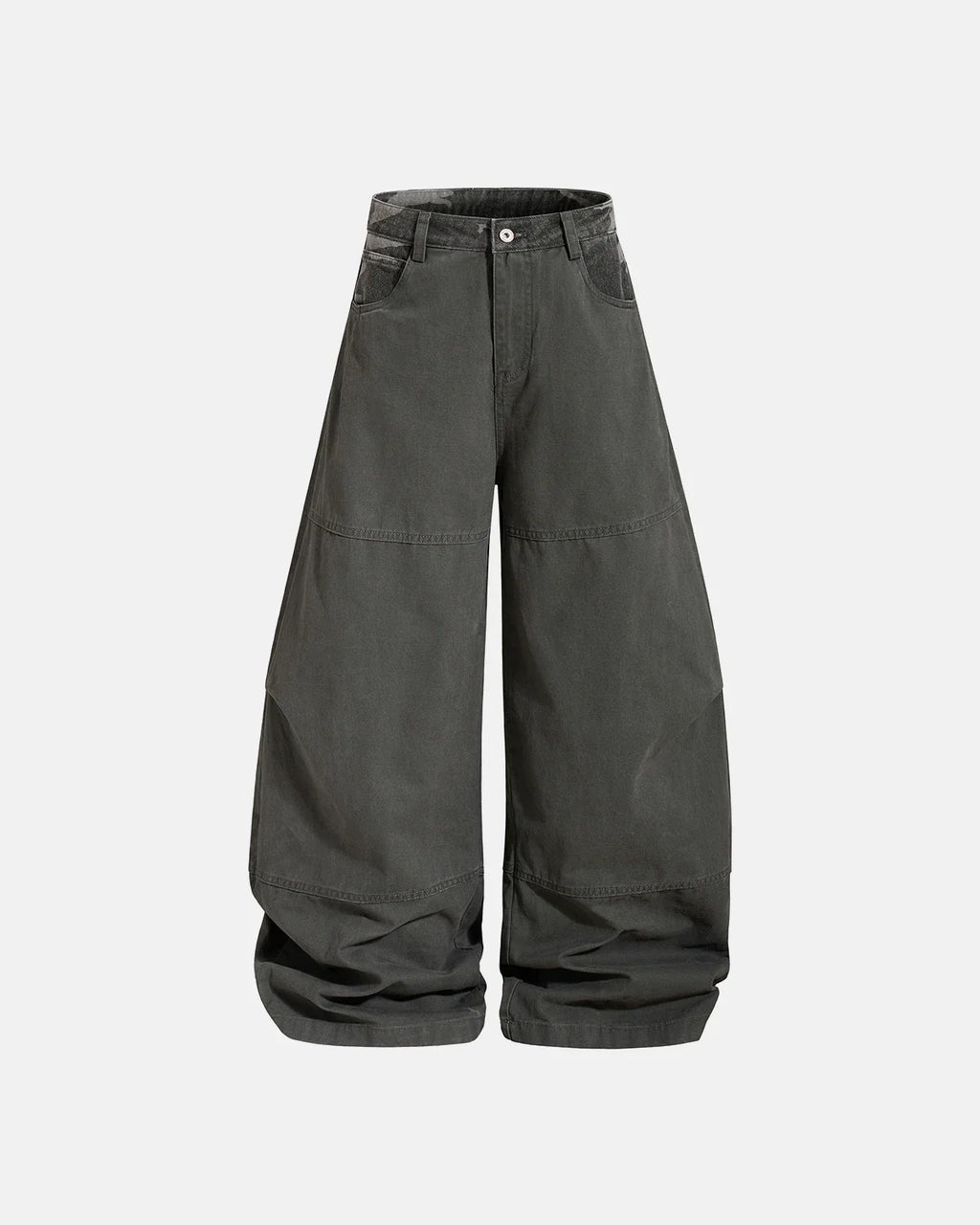 Camo Patchwork Barrel Pants | Inflation Streetwear
